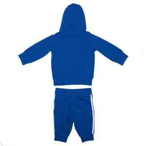 Boy's adidas Originals Baby Trefoil Hoody Set in royal white