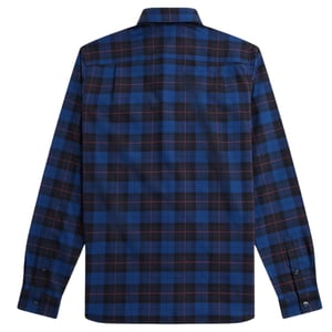 Fred Perry marineblauw tartan overhemd met lange mouwen