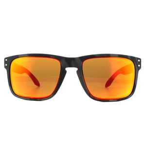 Oakley rechthoek heren zwarte camo prizm ruby ​​zonnebril