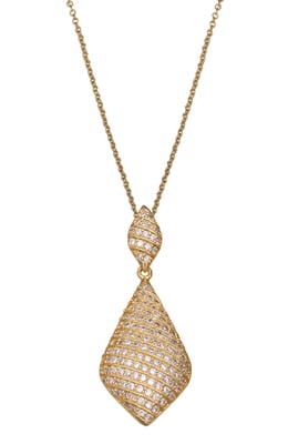 Orphelia Dames 925 Sterling Zilveren Ketting met Hanger - Goud ZH-4517-GOUD