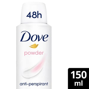 Dove Powder Anti-Perspirant with 48H Sweat Protection Deo for Women 150ml, 6pk