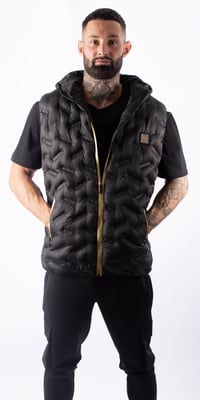 D Rock Mens Bodywarmer Quilted Hooded Padded Gilet