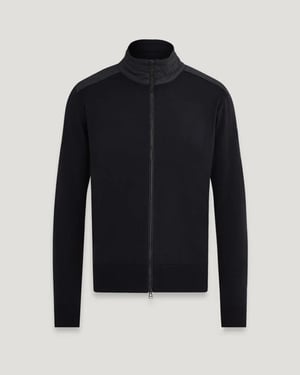 Belstaff Kelby Mens Merino Wool Zip Cardigan