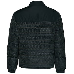 Lyle & Scott Fair Isle Reversible Black Puffer Jacket