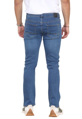 MYT Mens Straight Leg Jeans Hyper Stretch Denim in Blue