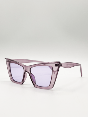 Oversized Cateye sunglasses in Purple
