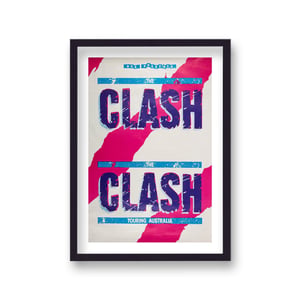 The Clash Australian Tour Vintage Music Poster