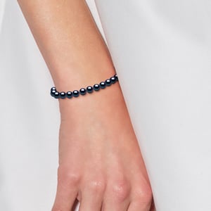 Armband Gekweekte Parels Zoetwater 5-6mm Sluiting Black Luxury White Gold