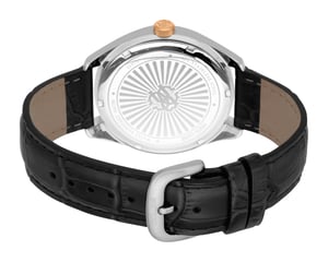 RC5G048L0035 Roberto Cavalli Mens Quartz Stainless Steel Silver Leather 10 ATM 42 mm Watch