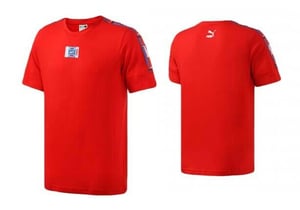 Puma 90s Retro Tape Kortärmad T-shirt Topp Tee Röd Herr 579516 04