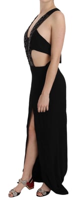 John Richmond Cutout Maxi Dress Studded Vneck
