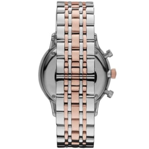 Emporio Armani AR0399 Tweekleurig herenhorloge met chronograaf