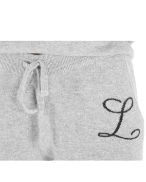 Crown Of Edinburgh Cashmere Track Pants Morningside Grey L