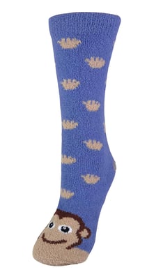 Ladies / Womens Fluffy Non Slip Slipper Socks with Animal Designs