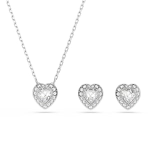 Swarovski 'Ss25 Capsule' Dames Basis Metalen Set: Ketting + Oorbellen - Zilver 5720849