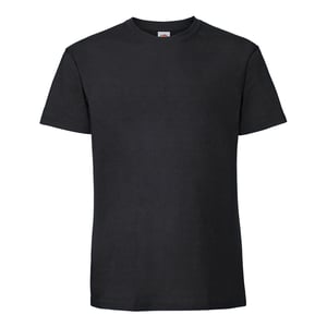 Fruit of the Loom Heren Iconic Premium Ringspun Katoen T-Shirt (Zwart)