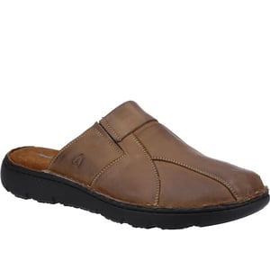 Hush Puppies Mens Carson Leather Mules (Brown)