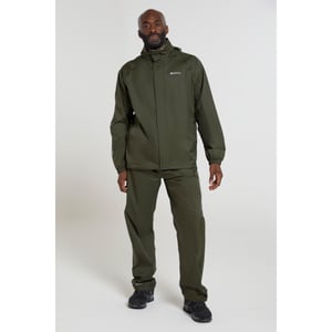Mountain Warehouse Mens Pakka Vattentäta Överdragsbyxor (Khaki Grön)
