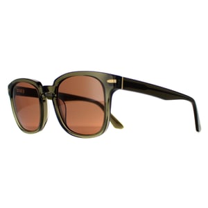 Serengeti Square Mens Shiny Crystal Dark Green Mineral Polarized Drivers Ethan