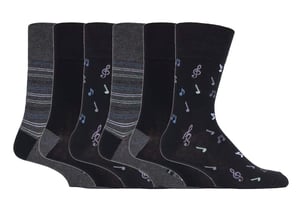 Gentle Grip - 6 Pairs Mens Gentle Grip Non Elastic Socks - MGG546