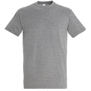 SOLS Mens Imperial Heavyweight Short Sleeve T-Shirt (Grey Marl)