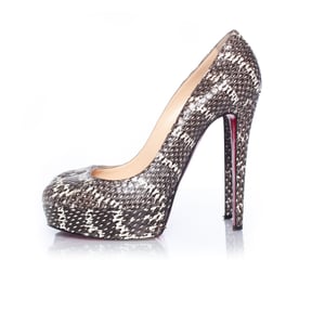 Bianca python platform pumps