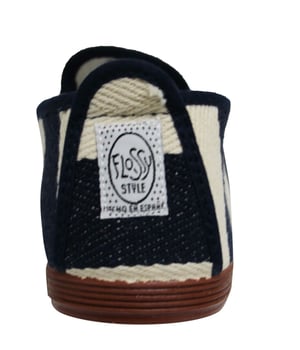 Flossy Style Amara Mens Navy/Cream Plimsolls