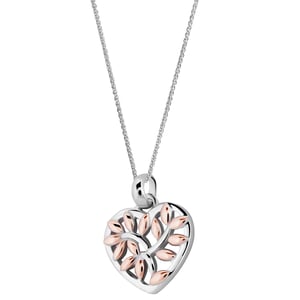 Orphelia 'Afia' Dames 925 Sterling Zilveren Ketting met Hangertje - Zilver/Rose ZH-7474