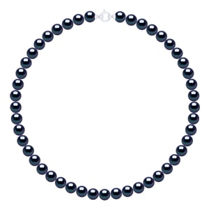 Necklace Row Princess of Real Cultured Freshwater Pearls Round 8-9 mm