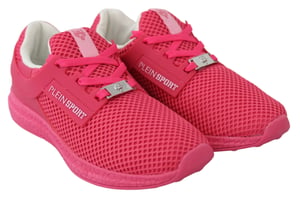 Plein Sport Women's Fuxia Beetroot Polyester Runner Becky Sneakers Shoes