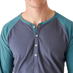JJB12 Katoenen pyjama met lange mouwen en ronde hals voor heren