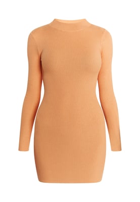 Mymo Mini-gebreide jurk Dames oranje