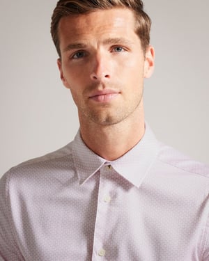 Ted Baker Faenza Heren Geometrisch Shirt met Lange Mouw