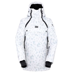 Dare 2B Womens/Ladies Slide Out Dash Print Overhead Ski Jacket (Blanc De Blanc)