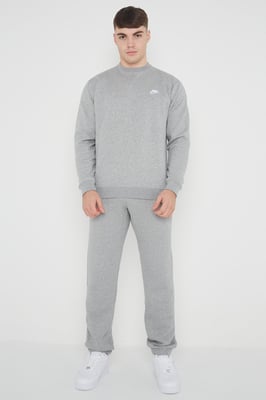 Nike Heren Club Fleece volledig trainingspak set grijs