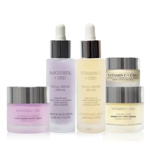 Bakuchiol Serum, Vitamin C Serum, Vitamin C day cream, Bakuchiol Night cream, Vitamin C eye