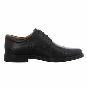 Clarks Un Aldric Cap Mens Black Shoes