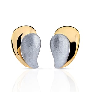Orphelia 'Ameliana' Women's 925 Sterling Silver Set: Necklace + Earrings + Ring - Silver/Gold SET-7508