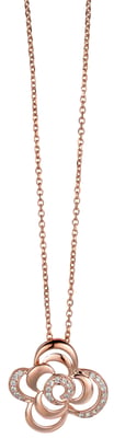 Orphelia Dames 925 Sterling Zilveren Ketting met Hanger - Roze ZH-4864/1