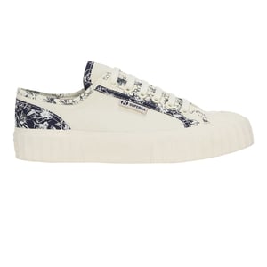 Superga Womens/Ladies 2630 Stripe Sketched Flowers Trainers (Beige Natural/Navy)