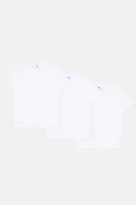 White 3 Pack Crew Neck T-shirts