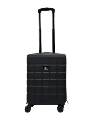 Svart Hard Shell Classic 8 Wheel Cabin Bagage Case Resväskor