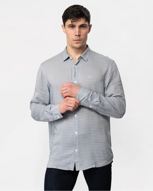 Armani Exchange Mens Long Sleeve Pattern Print Shirt