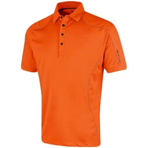 Island Green Mens Topstitched Golf Polo Shirt (Burnt Orange)