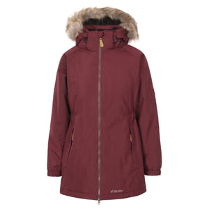 Trespass - Dames Celebrity Geïsoleerd Extra Lange Parka Jas (Donkere kers)