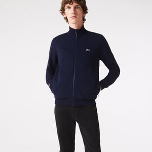 Lacoste regular fit brushed fleece men's sweatshirt with zipper