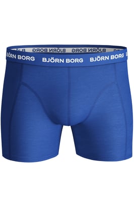 Björn Borg Onderbroeken 3-Pack Boxers Solids Blue Mix Blauw