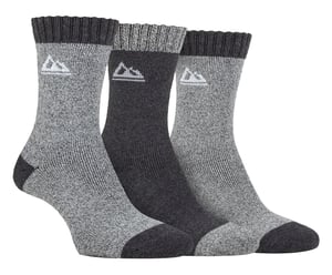 Storm Bloc - 3 Pack Womens Performance Polyester Boot Socks | Outdoor Walking Hiking Trekking Socks - Charcoal/grey