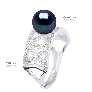 Ring Sieraden - Echte Gecultiveerde Zoetwaterparel Rond 8-9 mm