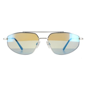Serengeti zonnebrillen Marlon SS539002 Glanzend zilver mineraal gepolariseerd 555 nm blauw